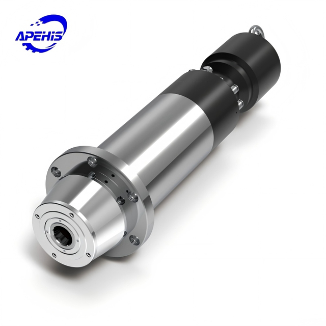 Motor de husillo ATC refrigerado por agua de 6 kW, interfaz de herramienta ISO25, 36000 RPM, con brida